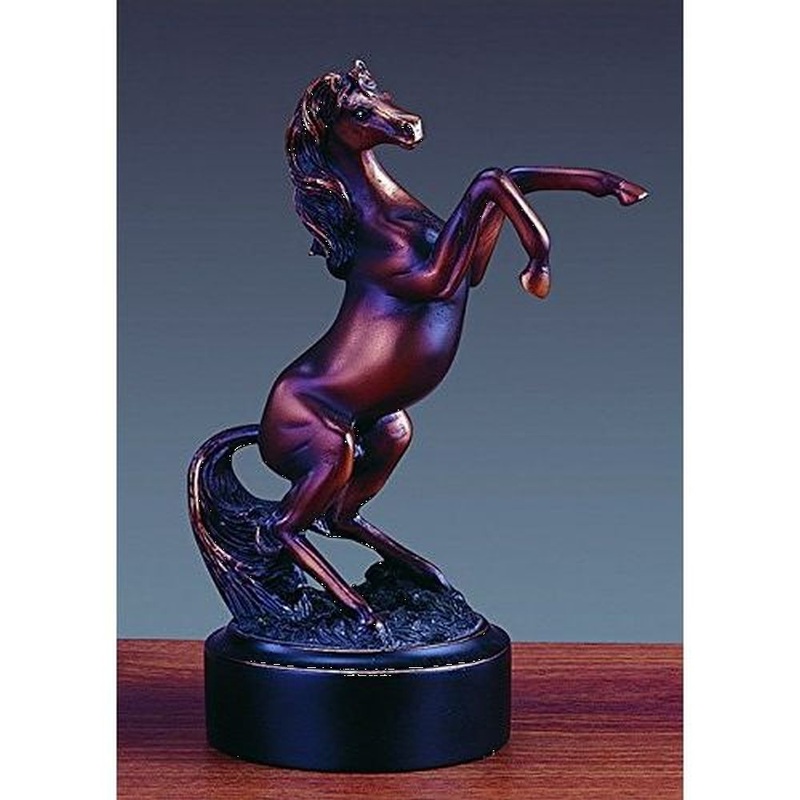 Treasure of Nature Standing Horse Figurine, Bronze Plated Resin – 4.5 x 3 x 7