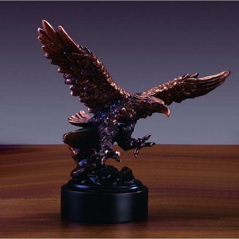 Treasureof Nature Bronze Finish Flying American Eagle Statue, 8 x 8.5