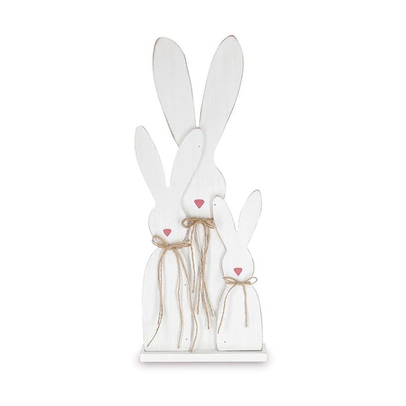 Burton & Burton Decor Bunny Trio With Pink