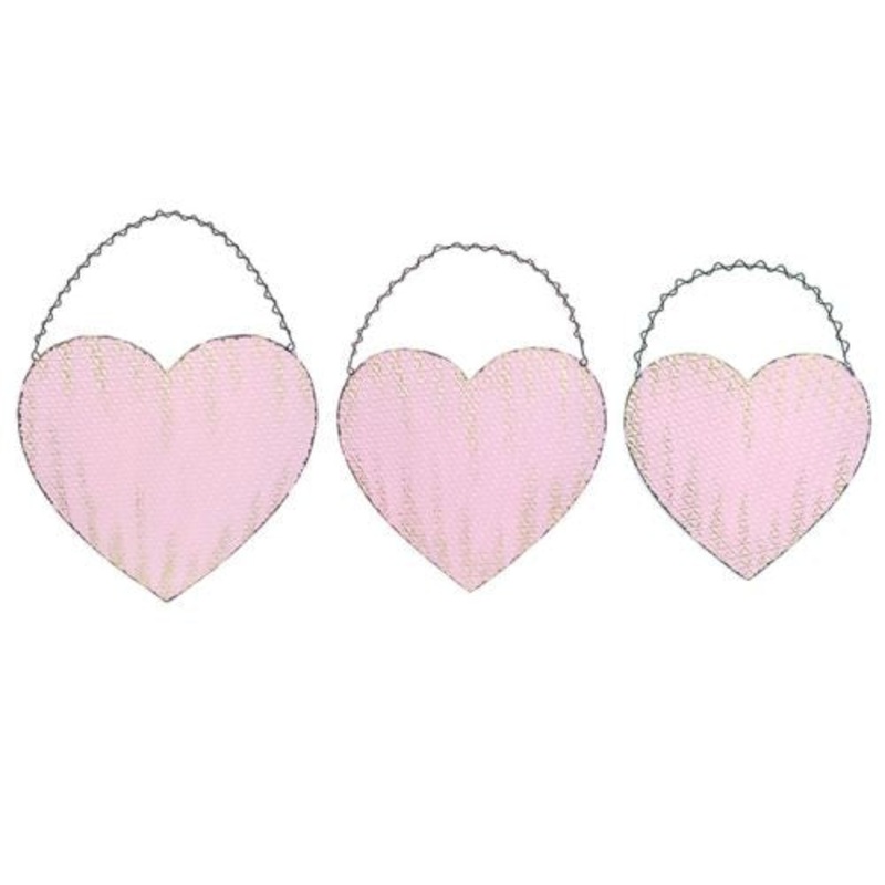 Burton & Burton Wall Hanging Embossed Tin, 3 Assorted