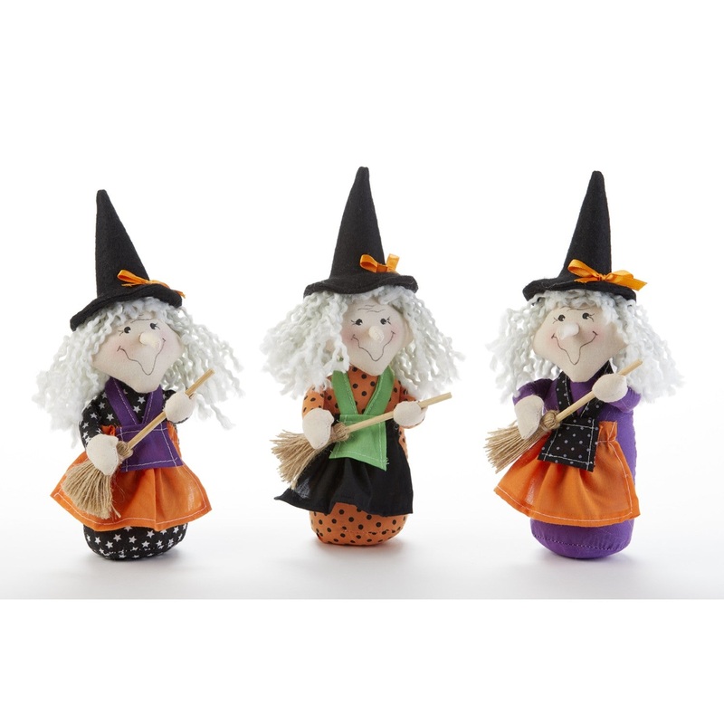 Delton 9 Spellbound Witch Stump Figurine, 3 Assorted, Orange