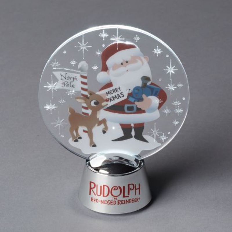 Enesco Rudolph and Santa Tabletop Holidazzler 5