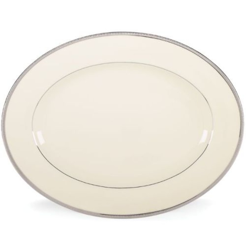 Lenox Tuxedo Platinum Oval Platter 13.0