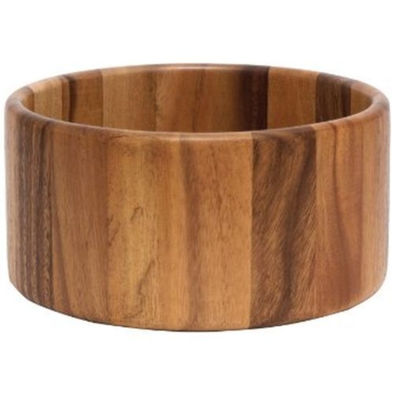 Lipper International Acacia Straight Side Bowl, 10 x 5, Brown