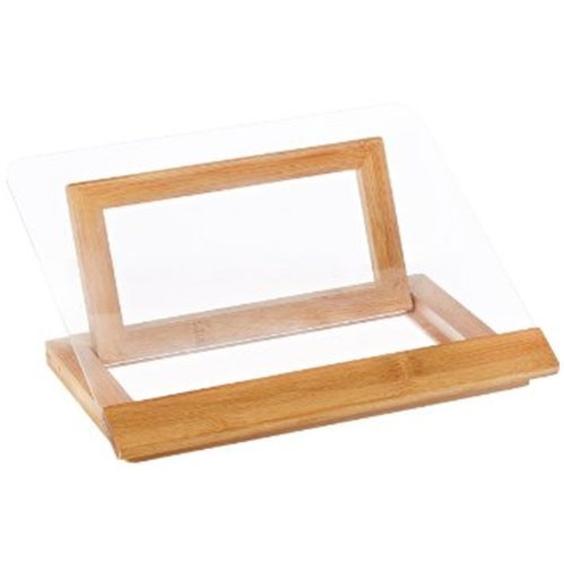 Lipper International Bamboo/Acrylic Cook Book Holder, Brown