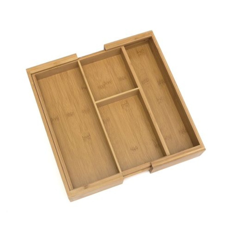 Lipper International Bamboo Expandable Gadget Tray, Expands to 17