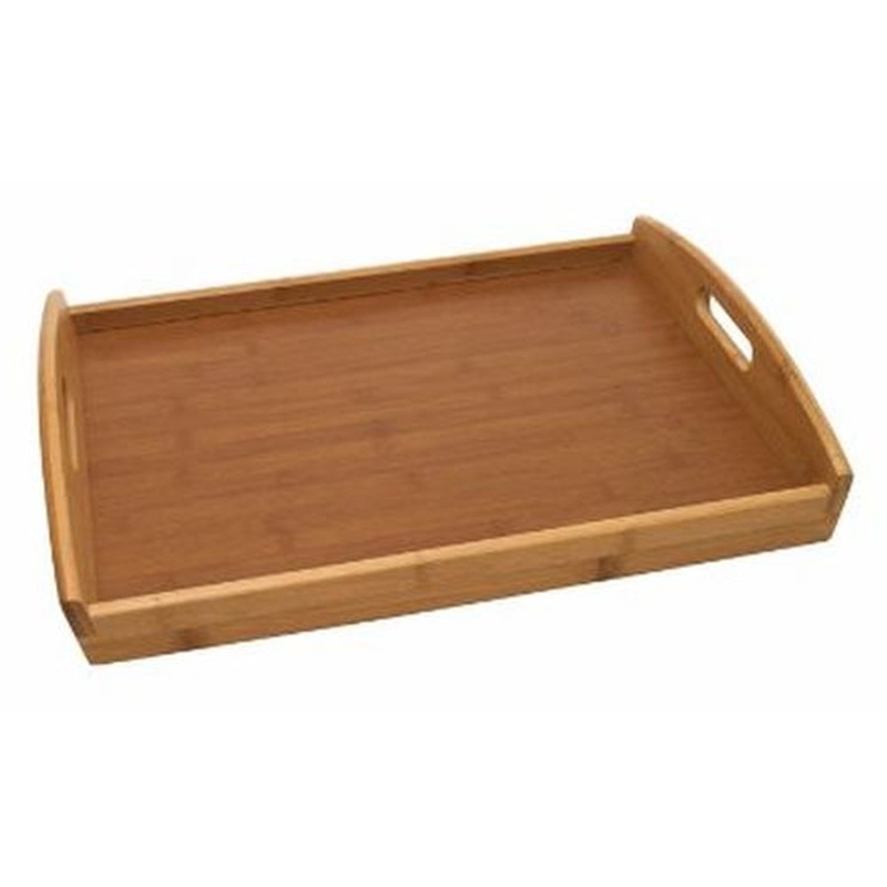 Lipper International Bamboo Tray with Veneer Bottom, Brown