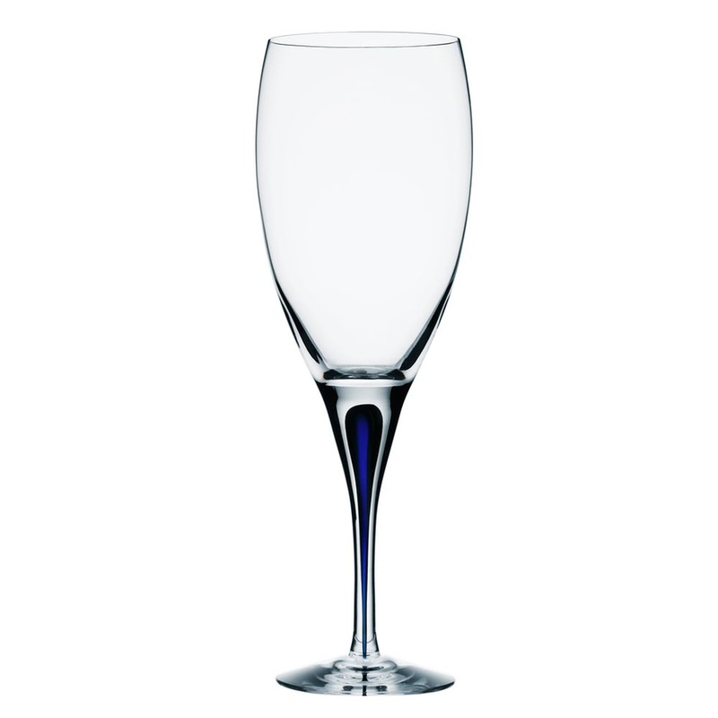 Orrefors Intermezzo Blue 8.4 Ounce Claret, Glass, Blue