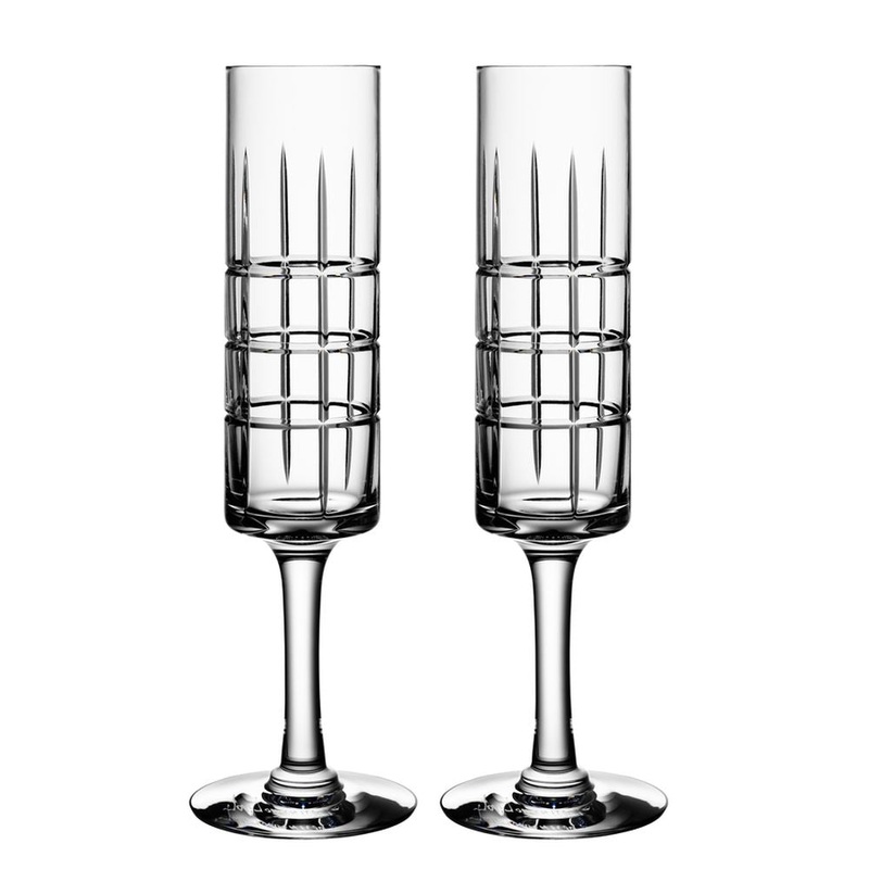 Orrefors Street Champagne Pair, Crystal, Clear