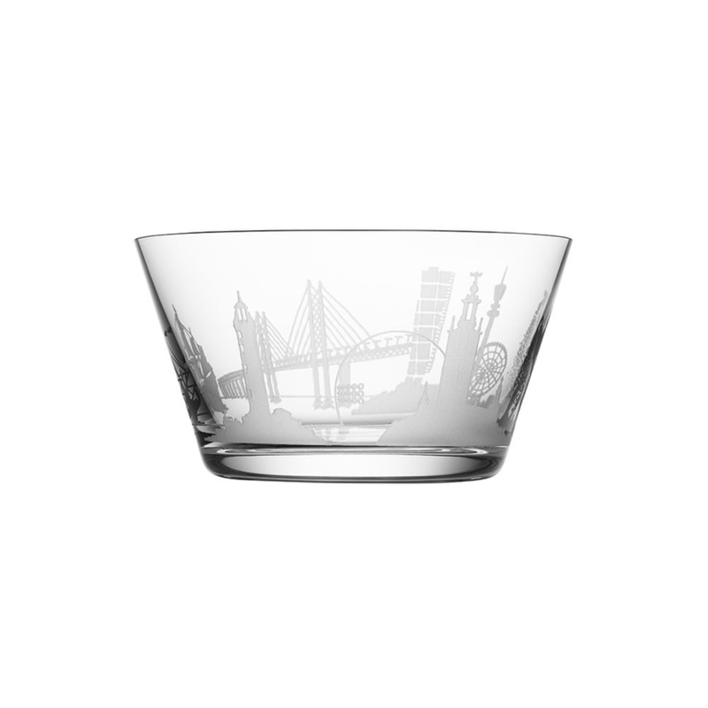 Orrefors Sweden Cities Bowl, Crystal, Clear