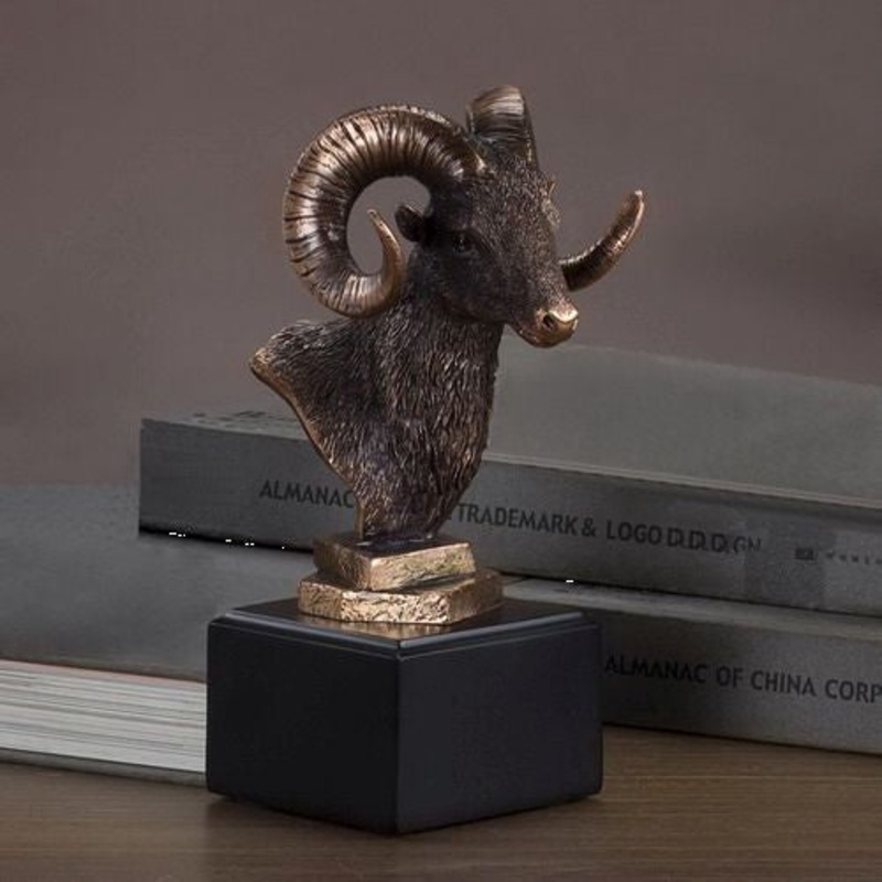 Treasure of Nature 4×8 Ram Figurine, Resin