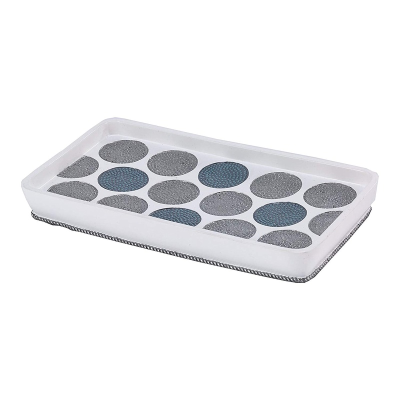 Avanti Linens Dotted Circles Shower Tray – White