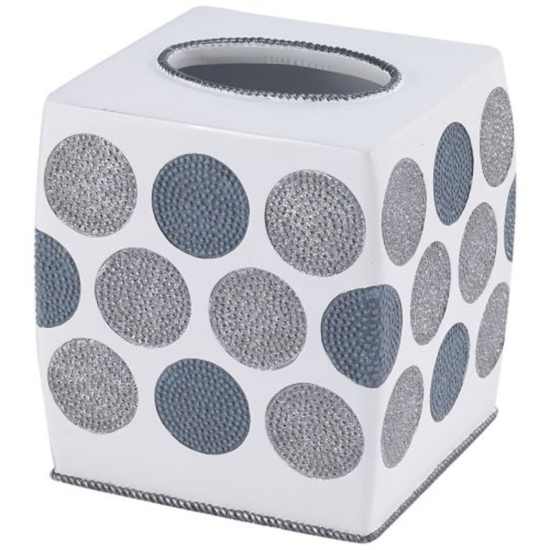 Avanti Linens Dotted Circles Tissue Box Cover