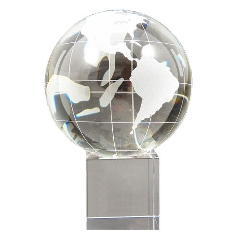 Bey Berk 4 Acetate Etched Glass Globe With Base