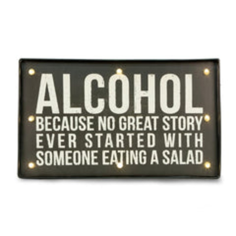 Bey Berk AlcoholSign, LED Lighted, Wall Mountable