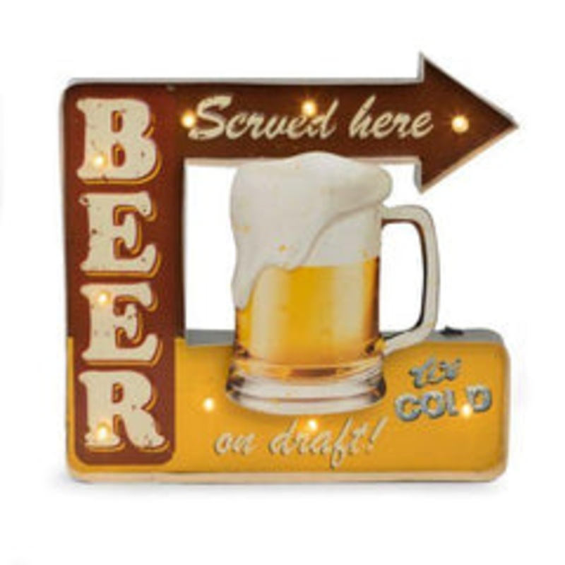 Bey Berk Beer Served Here Metal Sign, LED-Lighted