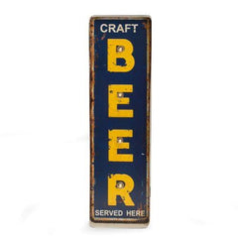 Bey Berk Craft Beer LED Lighted Metal Sign Wall Decor or Table Display