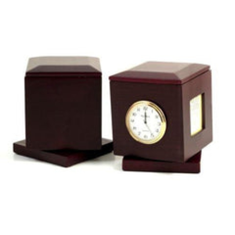 Bey Berk Rosewood Rotating Pen Box With Two 2X2 Frames