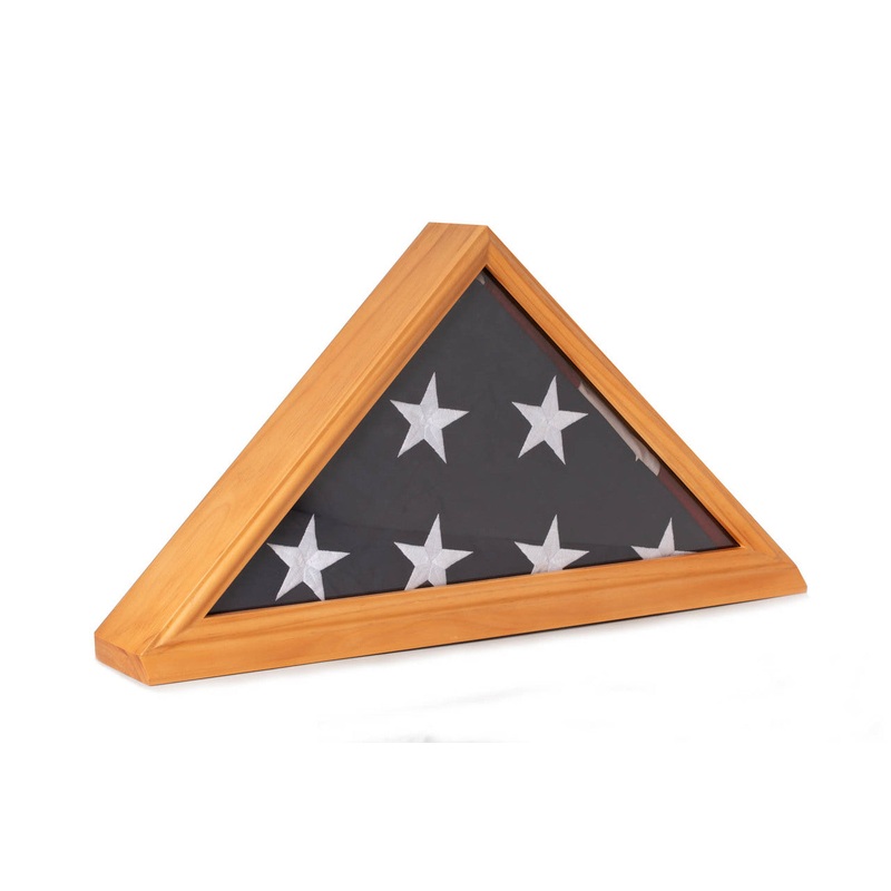 Solid White Oak Flag Display Case For 5′ X 9 1/2′ Flag