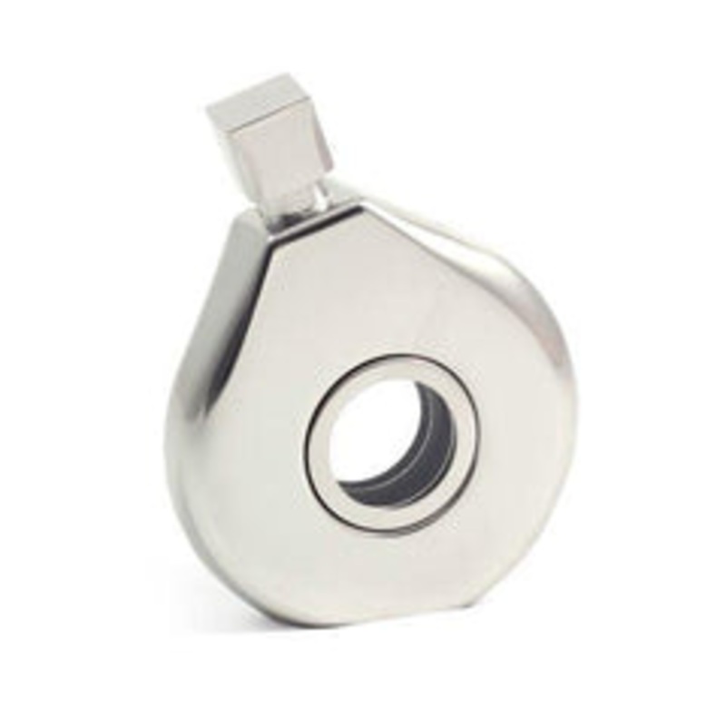 4.5 Oz Stainless Steel Mirror Finish Flask With Glass Center