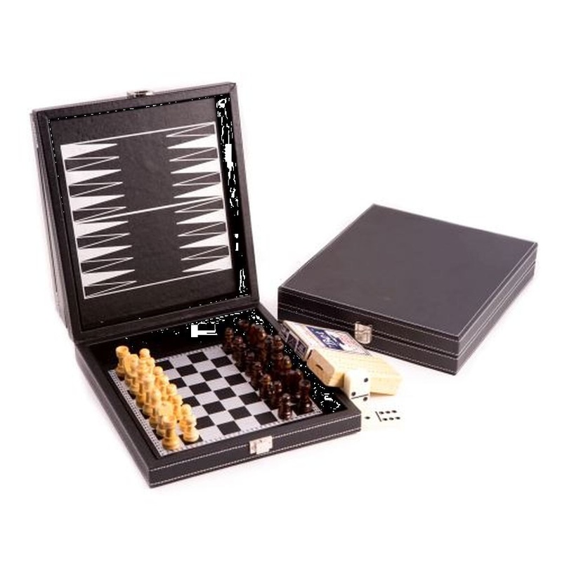Bey Berk Black Leatherette 5 In 1 Game Set