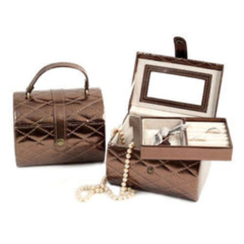 Bey Berk Bronze Leatherette Sweet 16 Jewelry Box