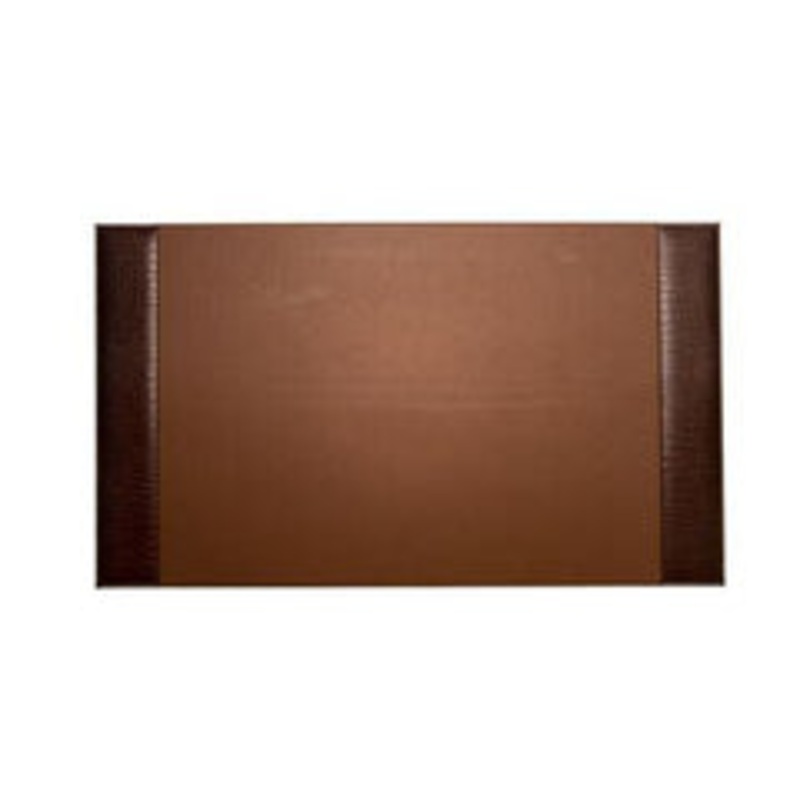 Bey Berk Brown Croco Leather 20X34 Desk Pad