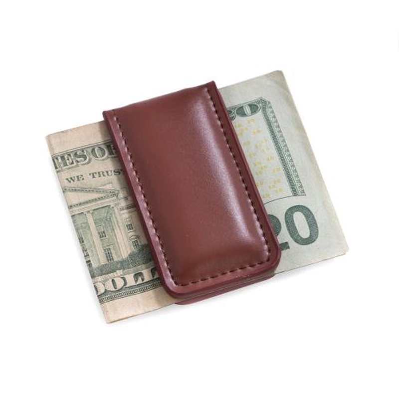 Bey Berk Brown Leather Magnetic Money Clip