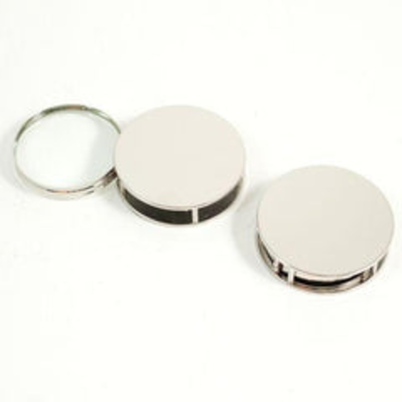 Bey Berk Chrome Plated Paperweight & Fold Out Magnifier