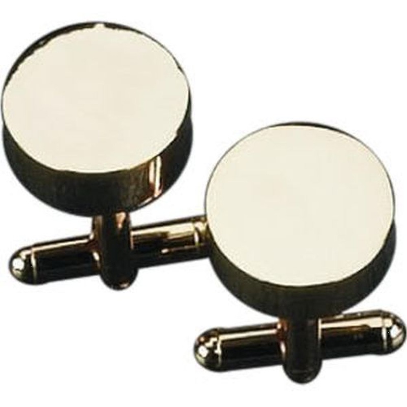 Bey Berk Gold Plated Round Cufflinks