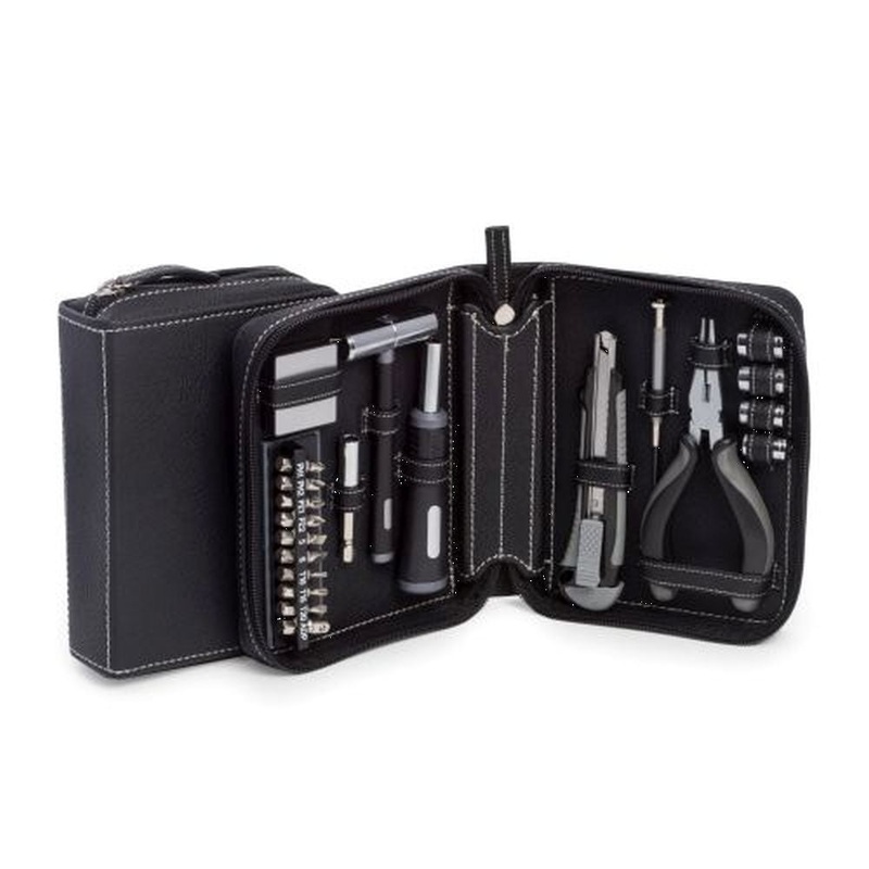 Bey Berk 22-Piece Tool Set in Black Leatherette Case