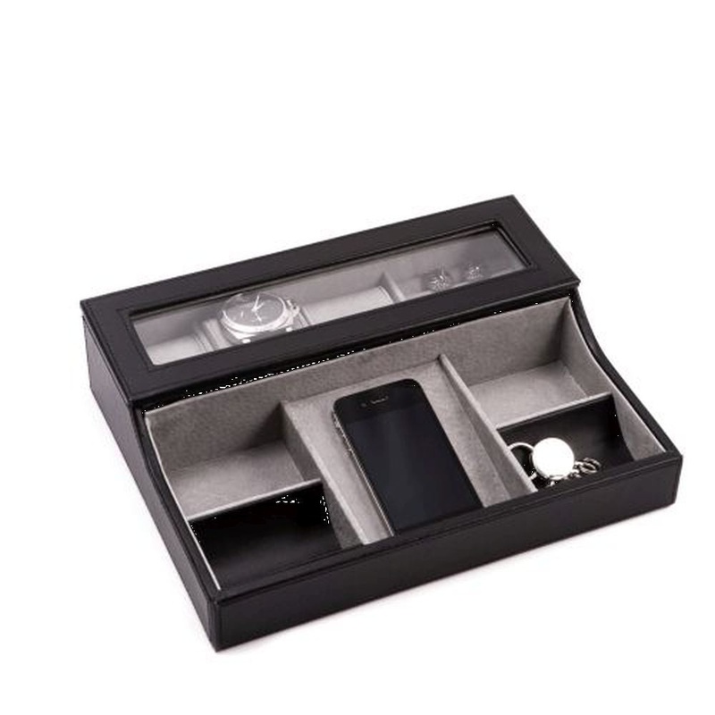 Bey Berk Black Leather Valet Box