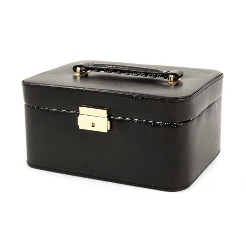 Bey Berk Black Lizard Leather Jewelry Box For 3 Watches