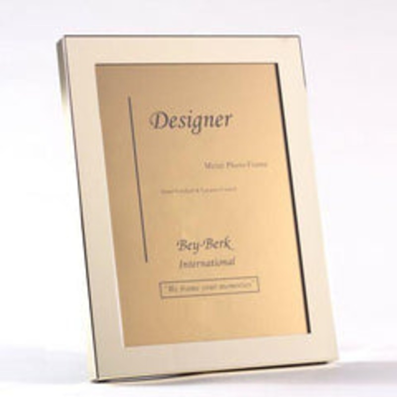 Bey Berk Brass 3 1/2X5 Picture Frame With Easel Back
