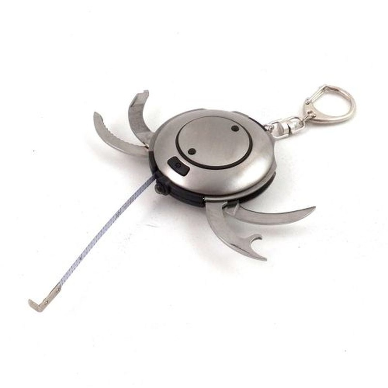 Bey Berk Multifunctional Brushed Stainless Steel Key Ring