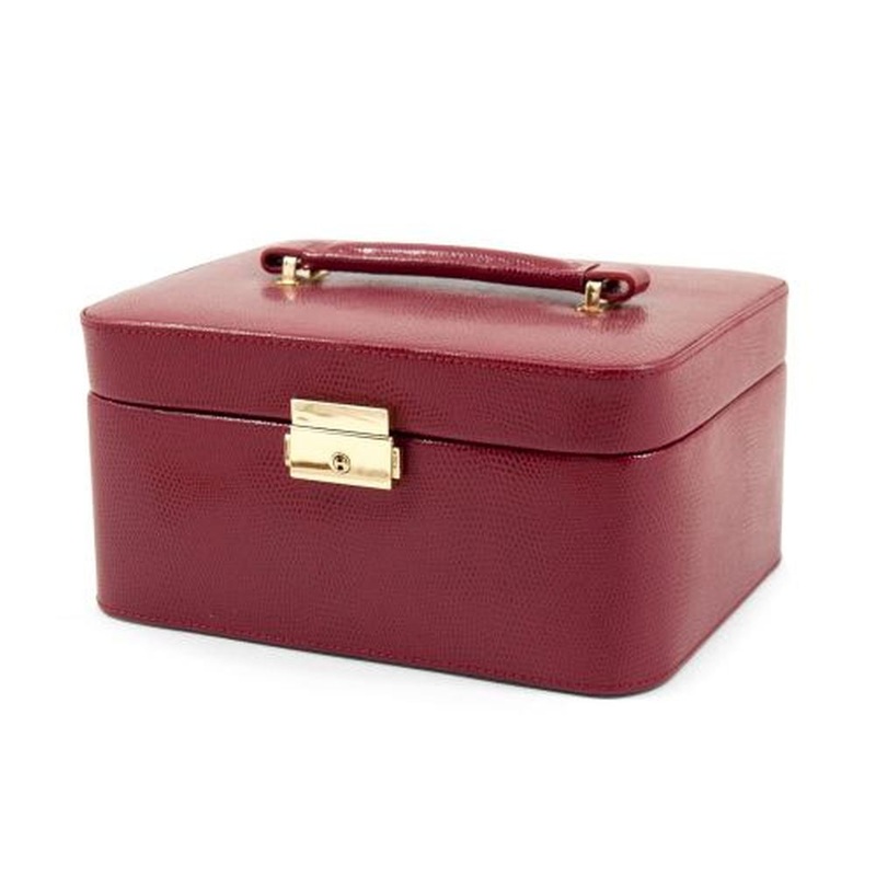 Bey Berk Red Lizard Leather Jewelry Box For 3 Watches