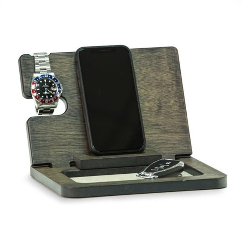 Bey Berk Wooden Valet And Phone Charging Station