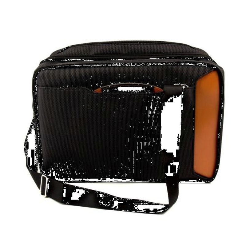 Saddle Leather & Ballistic Nylon Convertable Briefcase