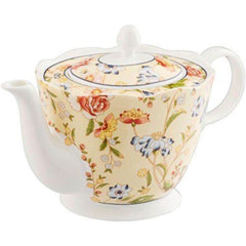 Ansley Cottage Garden Teapot, White, China