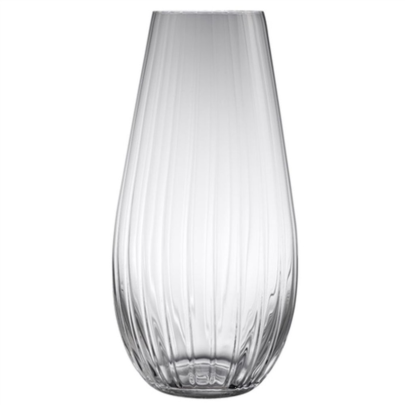 Galway Erne 12 Vase, Gray, Crystal/Glass