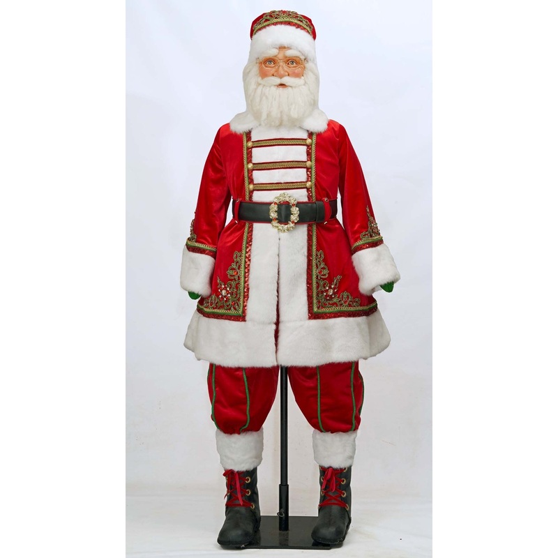 Katherine’s Collection 2021 Jolly St. Nick Life Size Doll Red Polyester