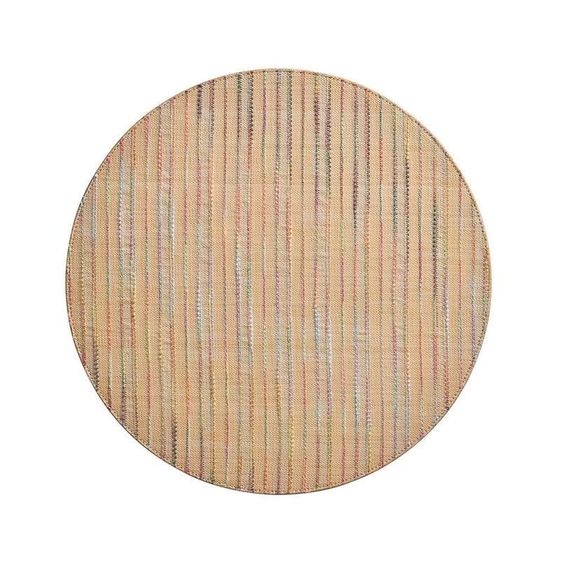 Kim Seybert Frolic Placemat Natural & Multicolor, Set of 4, Plastic, 15 x 15