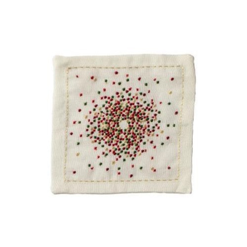 Kim Seybert Starburst Cocktail Napkins, Set of 6, White, Linen, 4 x 4