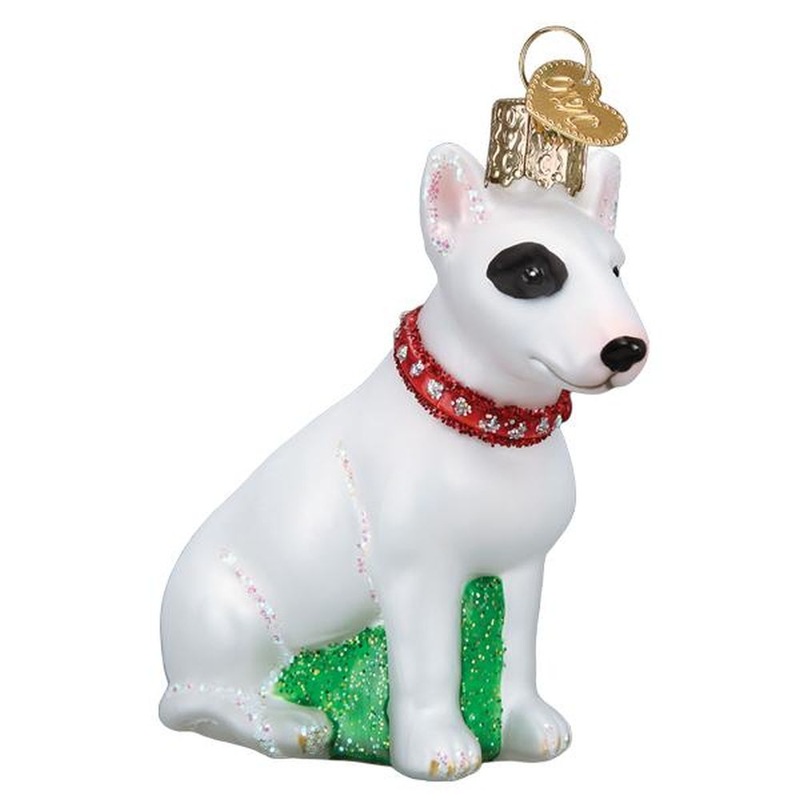 Old World Christmas Bull Terrier Dog Ornament