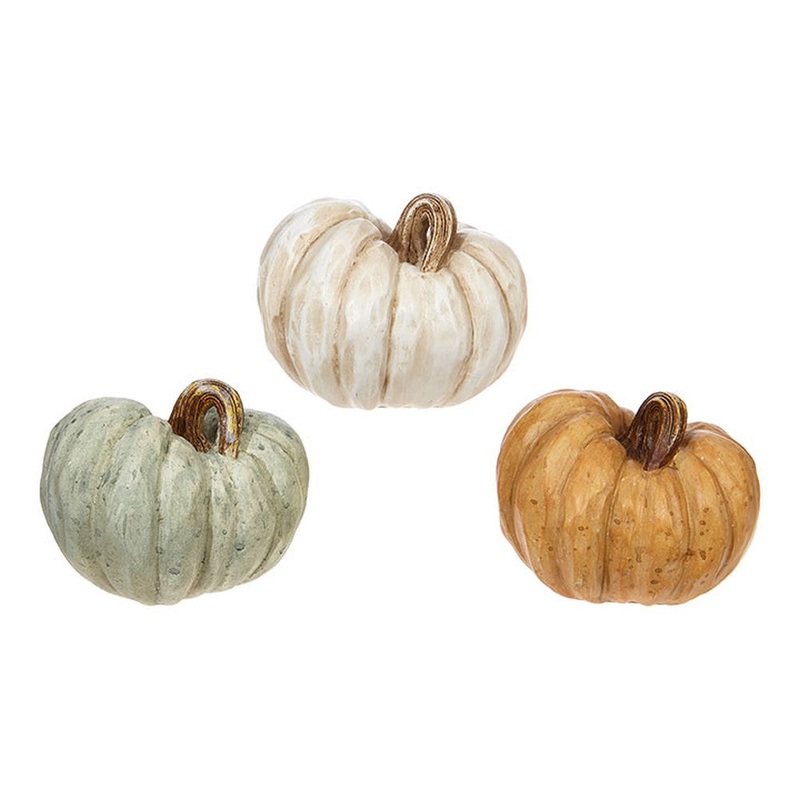 Raz Imports 2020 Fall 4.25-Inch Pumpkin Figurine, Assortment of 3