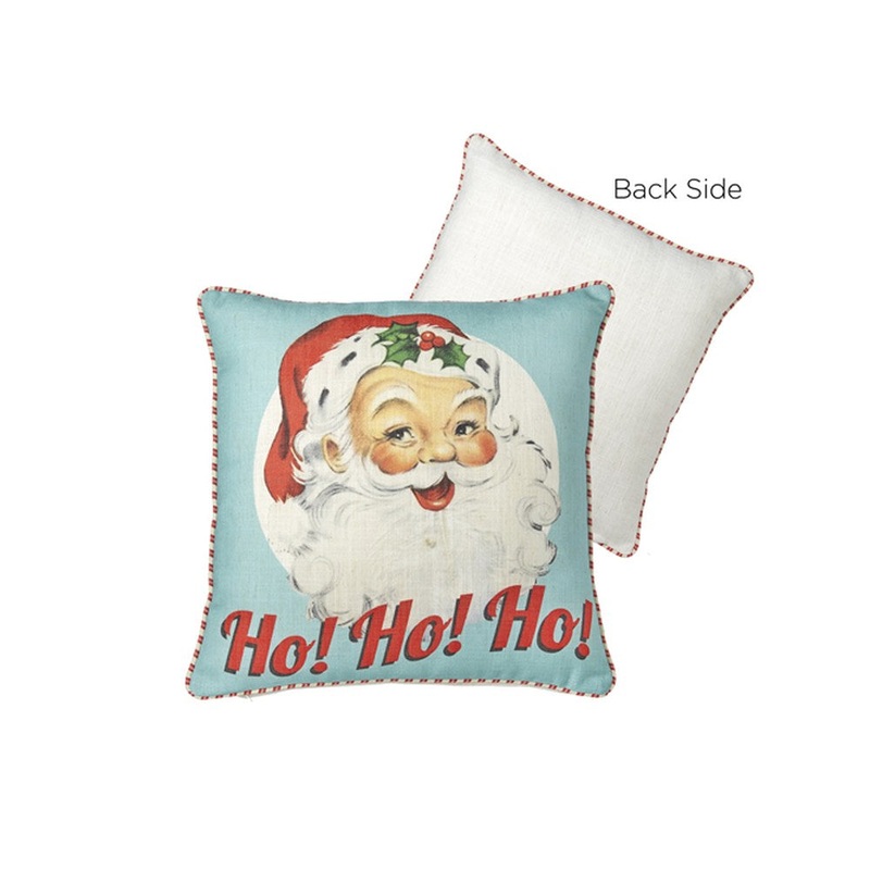Raz Imports 2021 Country Kitchmas 18-inch Ho Ho Ho Santa Pillow