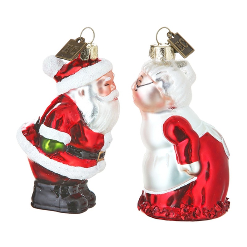 Raz Imports 2021 Eric Cortina 3.5 Mr. & Mrs. Claus Ornament, Assortment of 2
