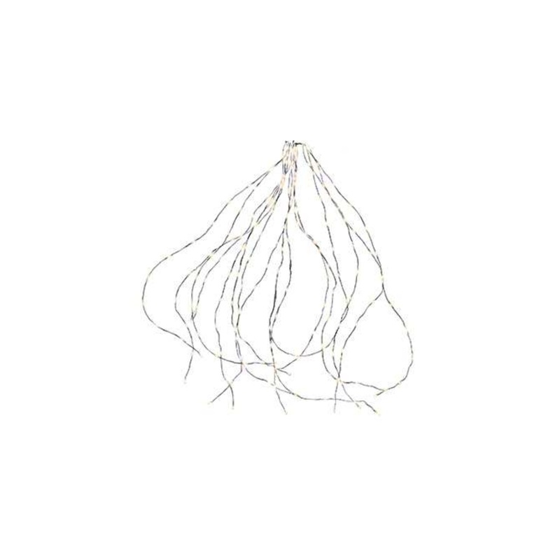 Holiday Bright Lights 8ft. 832L Led Cascade Tree Light – Green Wire With Warm White Steady Twinkling (16 Strands)