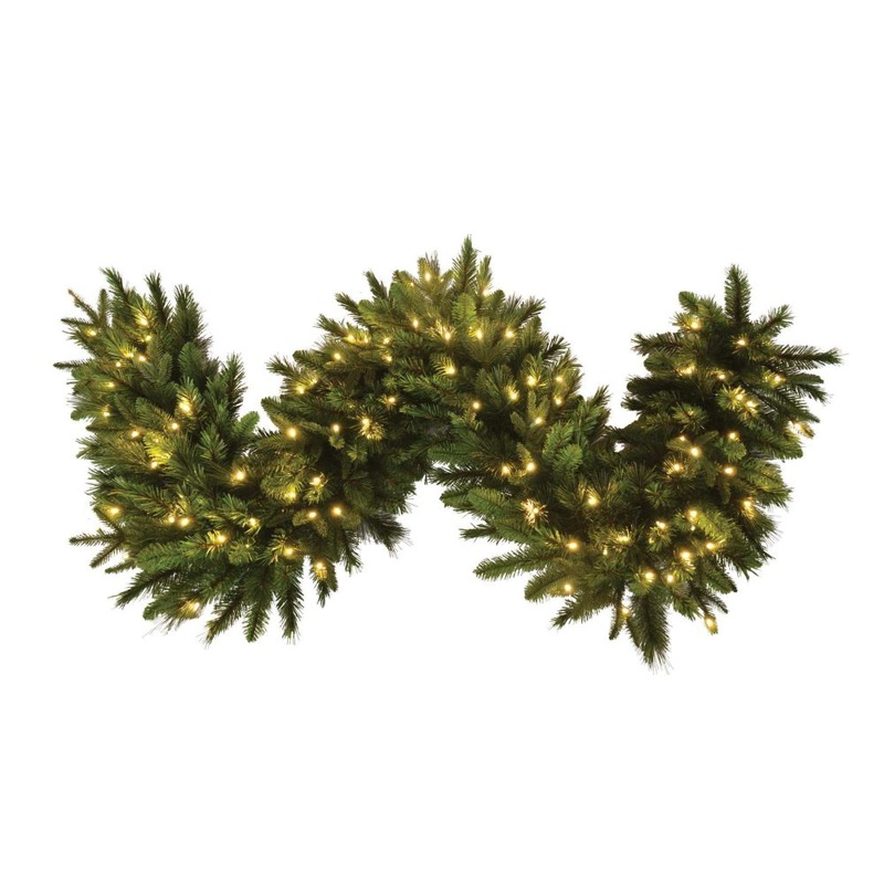 Holiday Bright Lights Artisan Mixed Frasier Garland 9’X18 – Warm White