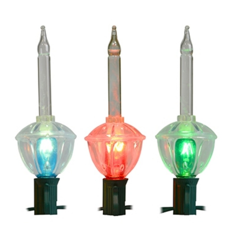 Holiday Bright Lights Indoor/Outdoor Bubble Light Replacement Bulbs 3 Pack – Transparent Multicolor